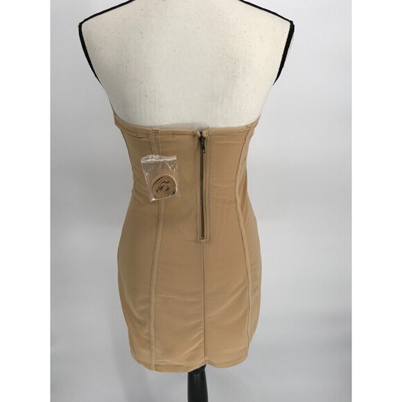 Urban Outfitters UO Bari‎ Strapless Corset Mini Dress Beige Size Small - Picture 5 of 13